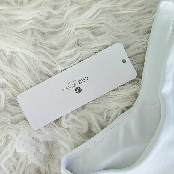 NWT Women's CRZ YOGA Lined Yoga Bra, White, Large - Picture 10 of 12